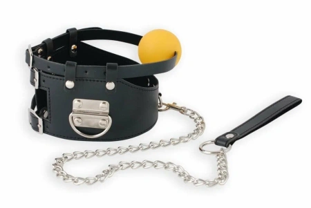 Кляп с ошейником Пикантные штучки BDSM